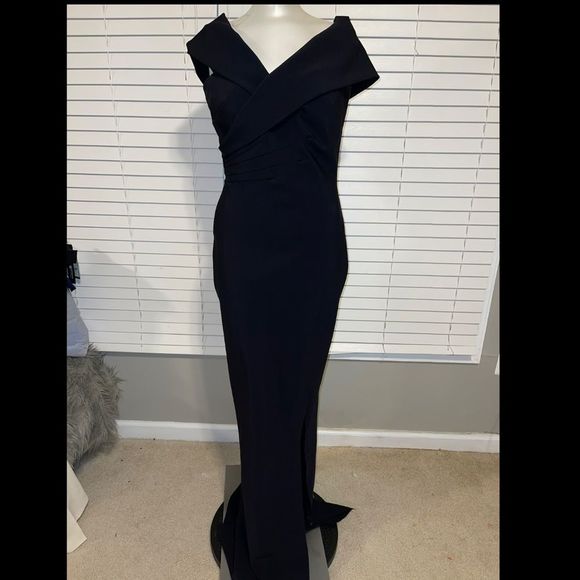Chiara Boni La Petite Robe Benje Stretch Jersey Fishtail Gown Size US2 $995 - Picture 5 of 10